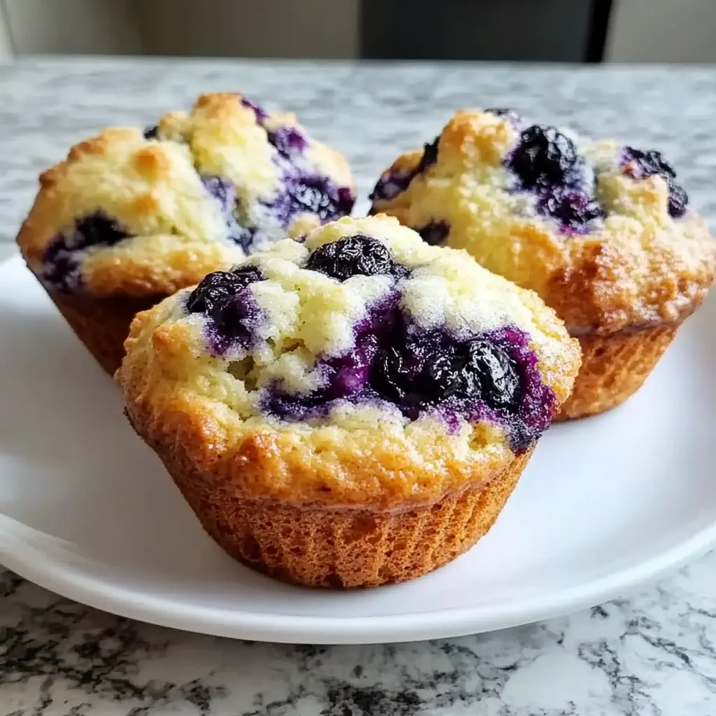 Briose Airfryer: Desertul Rapid Care Îți Va Schimba Diminețile 5 Brioșe cu afine văzute de aproape, rumenite și pufoase