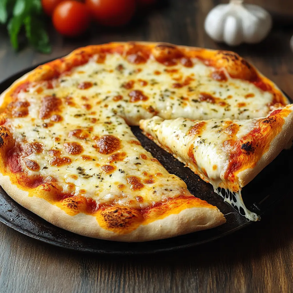 felie de pizza air fryer cu brânză topită care se întinde