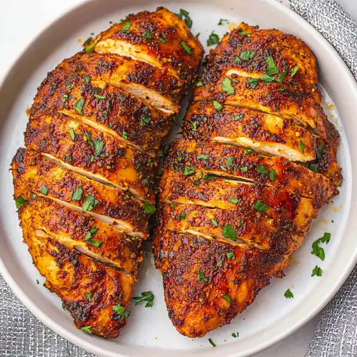 Piept de pui la airfryer gata de servit – crocant la exterior și moale la interior