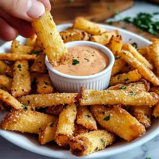 chipsuri din paste la airfryer crocante servite cu sos cremos