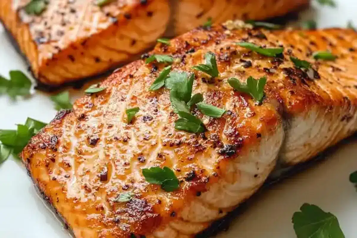 Somon la Airfryer gătit crocant și suculent