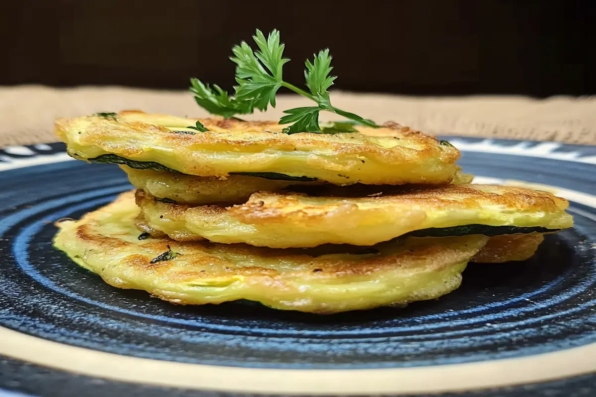 Dovlecei pane – crocanți, aurii și irezistibil de buni 5 Dovlecei pane crocanți și aurii, decorați cu pătrunjel proaspăt