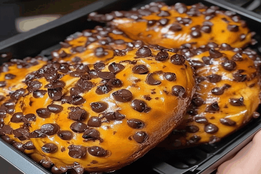 Tava cu gogoși la airfryer fără dospire cu ciocolată