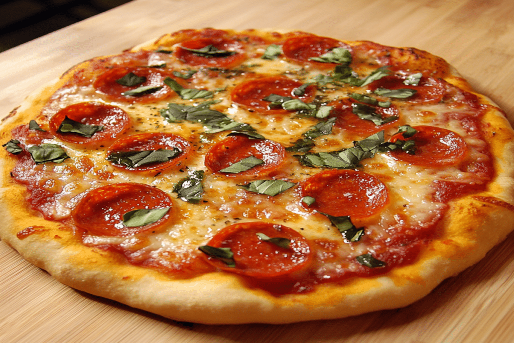 Reteta blat de pizza ca la pizzerie – aluat corect, rezultat garantat 10 Reteta blat de pizza ca la pizzerie cu crusta aurie si sos de rosii