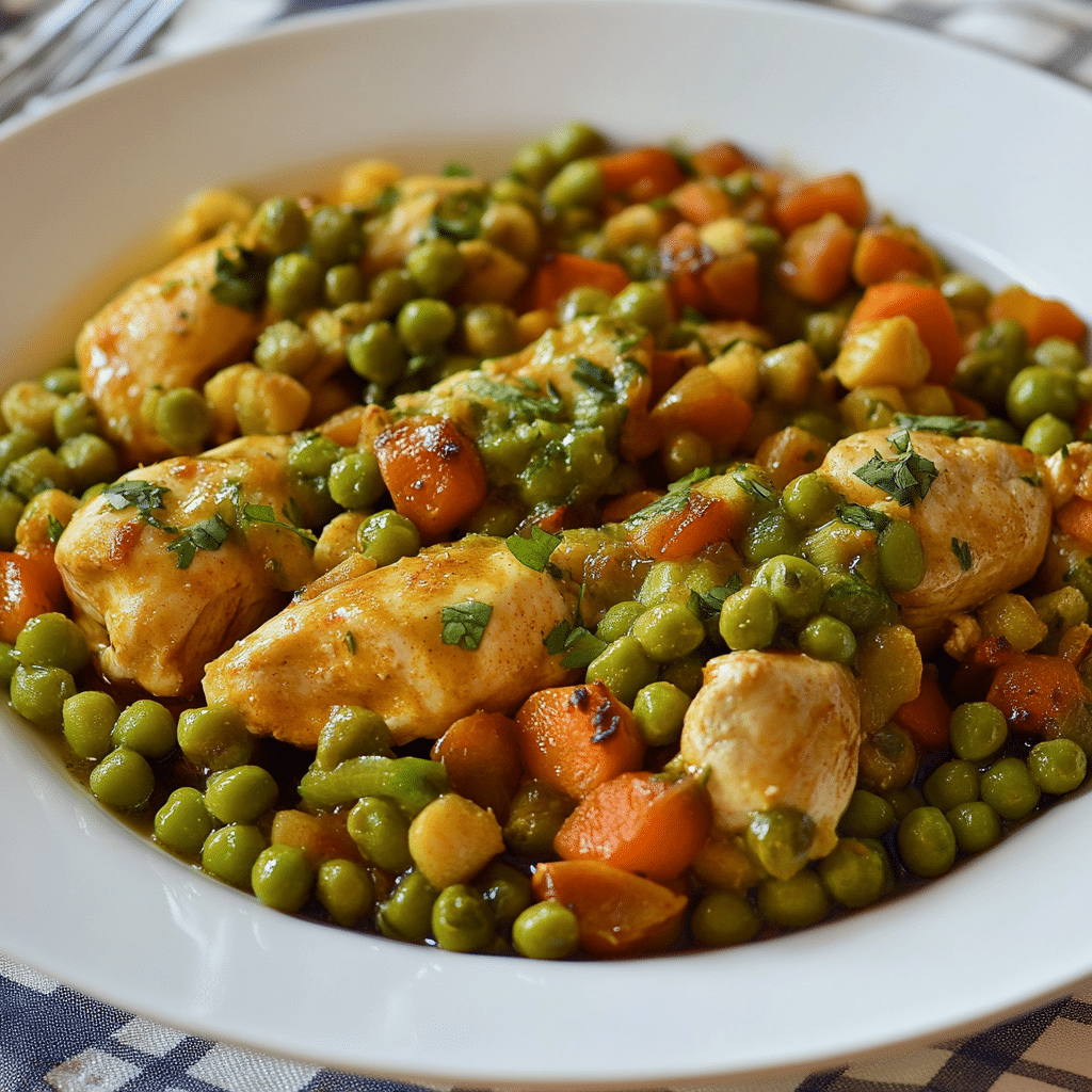 Mazare cu piept de pui servita rustic, cu patrunjel si usturoi