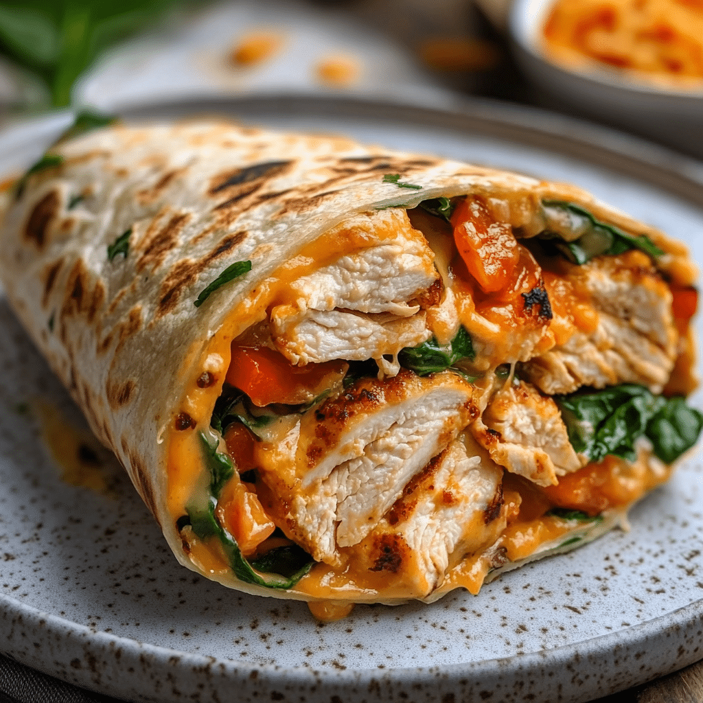 wrap proteic crocant la air fryer cu urme de grill și brânză topită